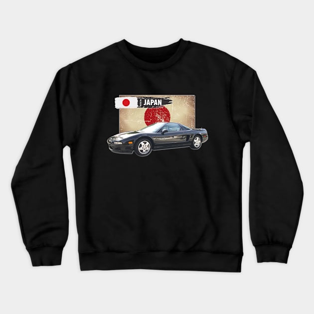 1991 Acura NSX in Berlina Black 05 Crewneck Sweatshirt by Stickers Cars